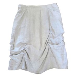 Flax Light Gray Midi Skirt